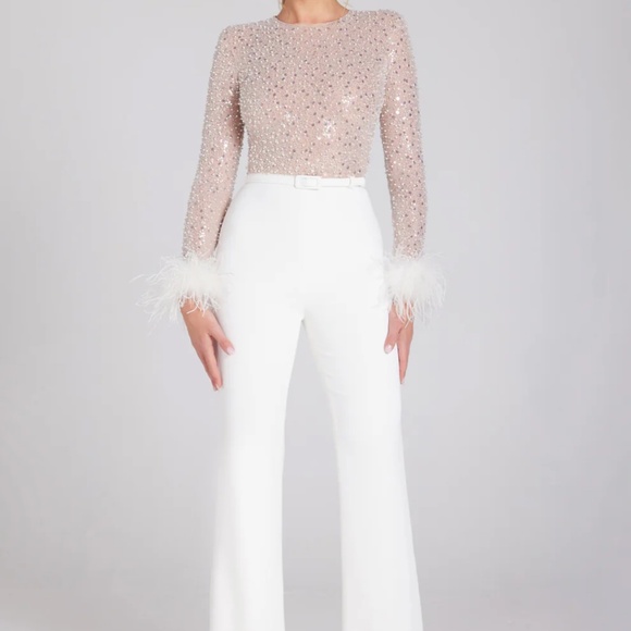 Nadine Merabi sequin jumpsuit - Picture 1 of 8